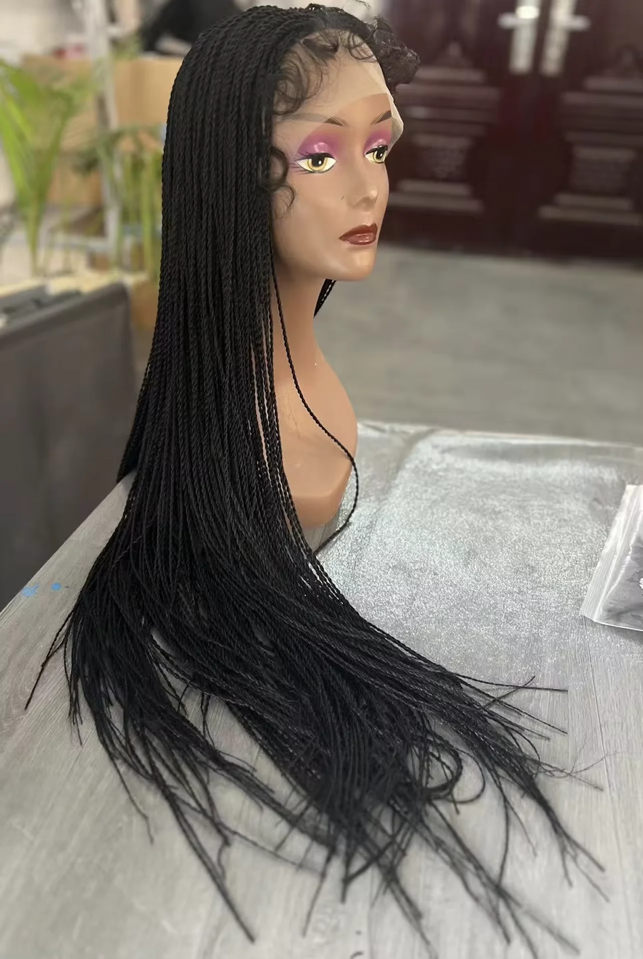 micro braids box braids cornrow synthetic wigs cornrows wig passion tribal wig for black women red dreadlocks