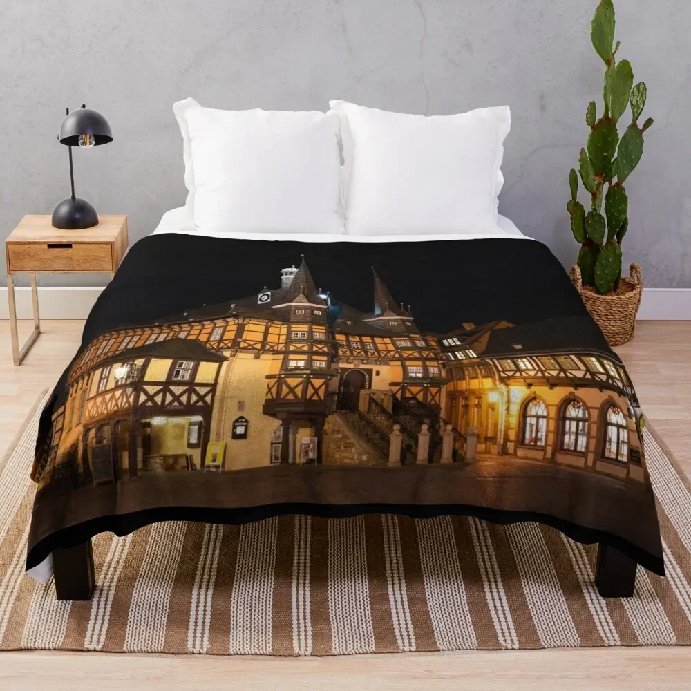 

Wernigerode Rathaus bei Nacht Throw Blanket For Baby Warm Baby Blankets