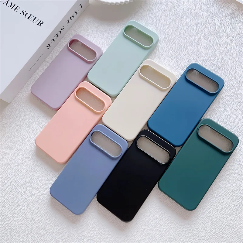 Fashion Liquid Silicone Case for Google Pixel 6-10 Pro 9 XL 7A 6A Shockproof Phone Case Bumper Soft Back Cover