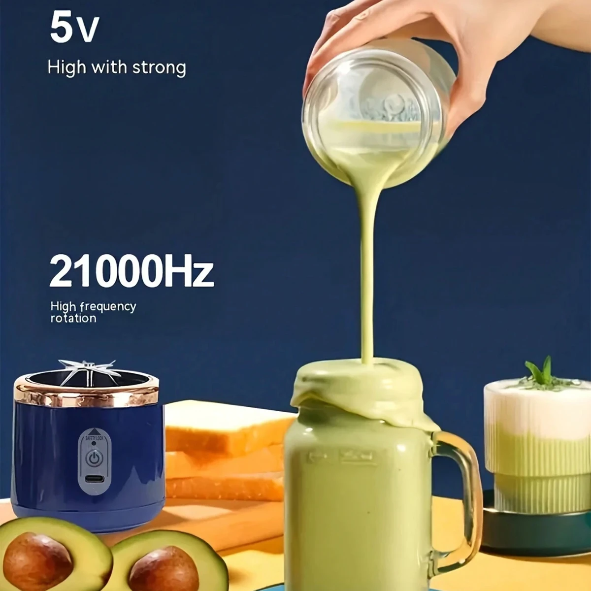 Mini Portable Juicer 300ML Fruit Blender is a convenient fruit and vegetable juicer for traveling students Portable Juicer 3
