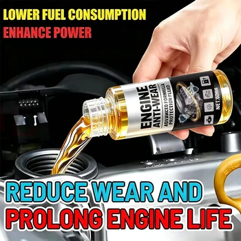 Additivo Antiusura per Motori Auto 60ML, Rimozione Carbonio, Riduzione Rumore, Risparmio Carburante, Aumento Potenza