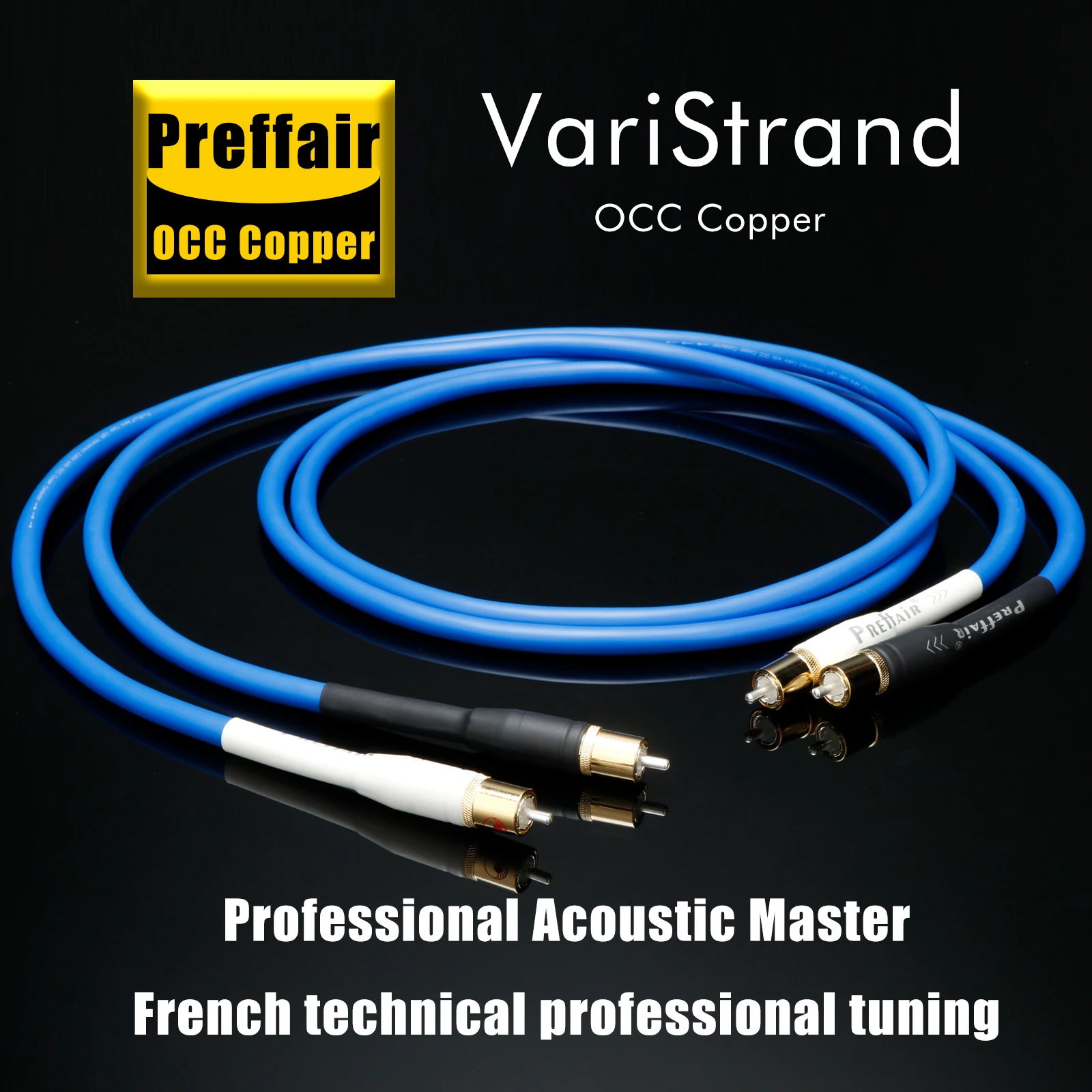 Preffair XLR/RCA symmetrisches Kabel 3Pin XLR Stecker Interconnect Audiokabel RCA Signalkabel (ein Paar) – Detail 6