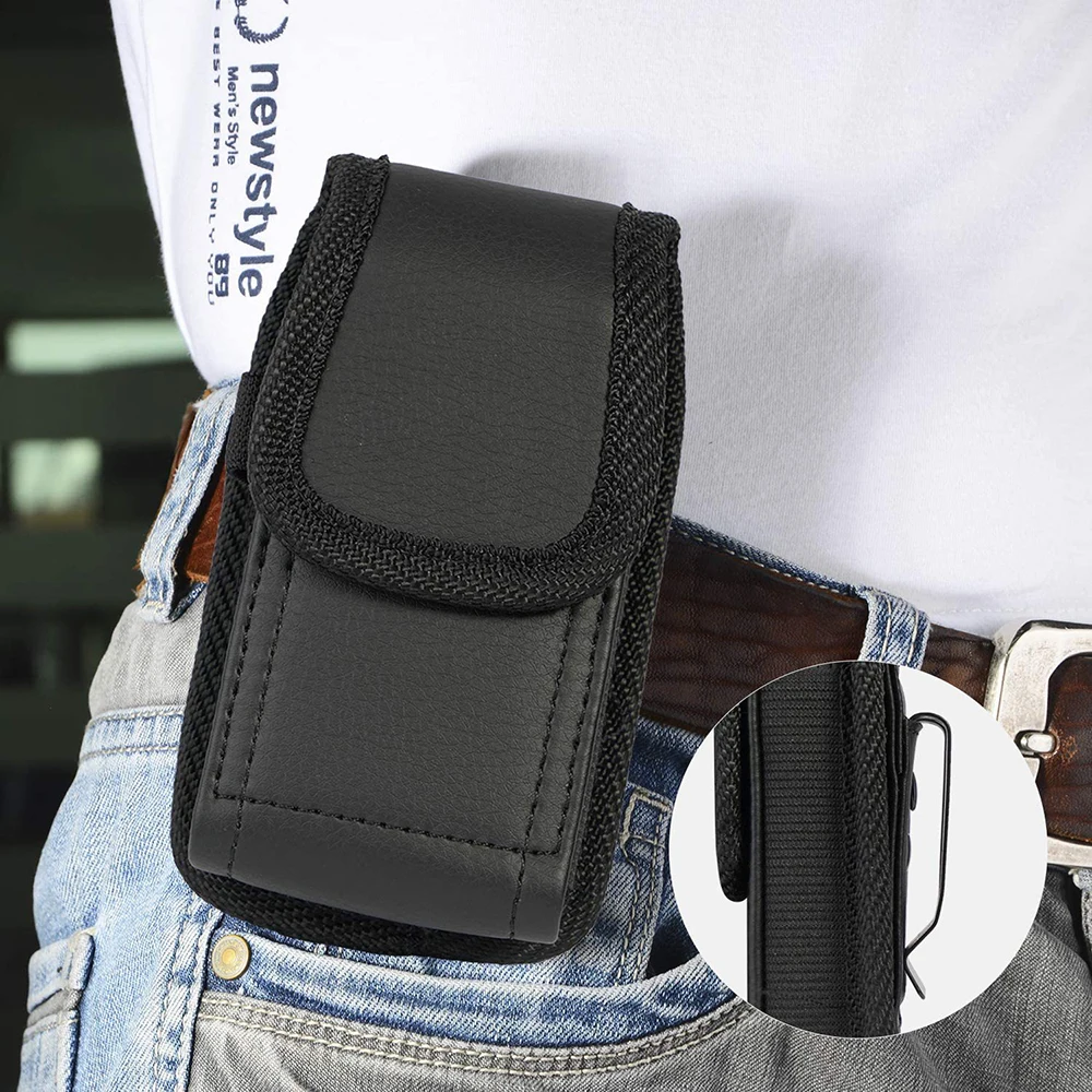 Telefonholster für Nokia 2760, PU-Ledertasche, Herren-Flip-Taillengürtel-Clip-Tasche für TCL LG Classic – Detail 2