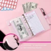 A6 Laser Notebook Cash Budget Planning Book 6 Ring Binder Personal Plan  Binder Cover with Binder Pocket and Label 3