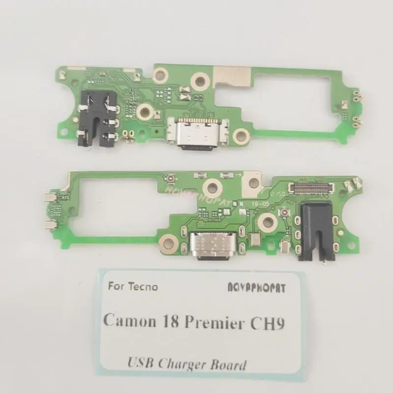 USB-порт для зарядного устройства Tecno Camon 18 Premier CH9 CH9N, штекер для наушников, аудиоразъем, микрофон, гибкий кабель, зарядная плата