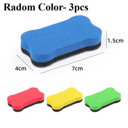 Set of 3 Magnetic Dry Erase Erasers - Efficient Whiteboard Cleaner (Radom Color- 3pcs)