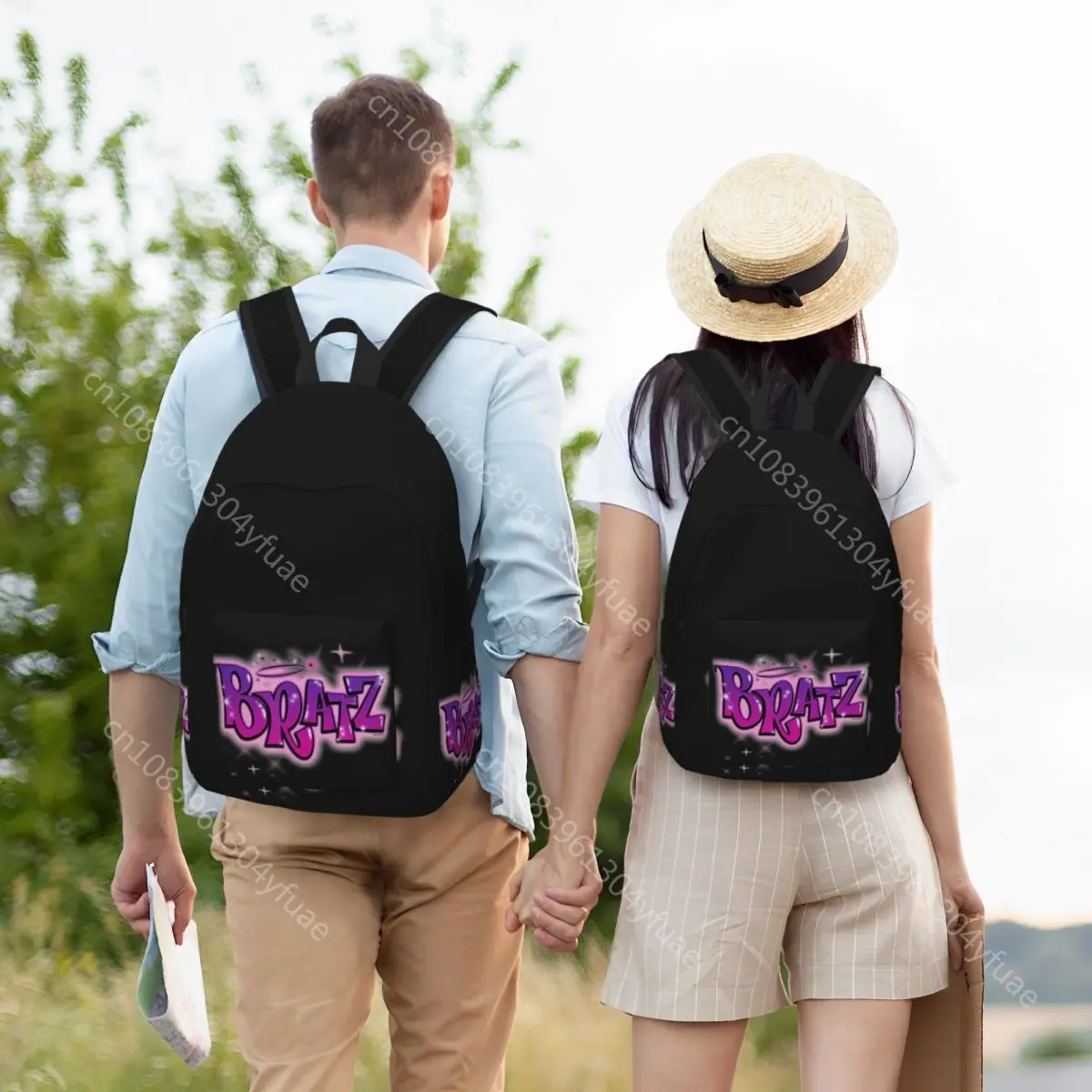 Bratz Pink Backpack Y2k Dolls Kawaii Outdoor Backpacks Male Style School Bags Custom Lightweight Rucksack