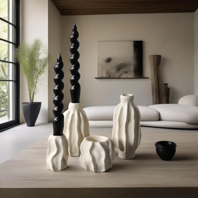 Ceramic Medieval Candlestick Table Decoration