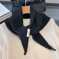 Knitted Scarf Women 100% Wool Winter Warm Scarves Bright Solid Color Design Thickened Shawl Soft Triangle Pashmina Neck 2025 NEW - Image 5