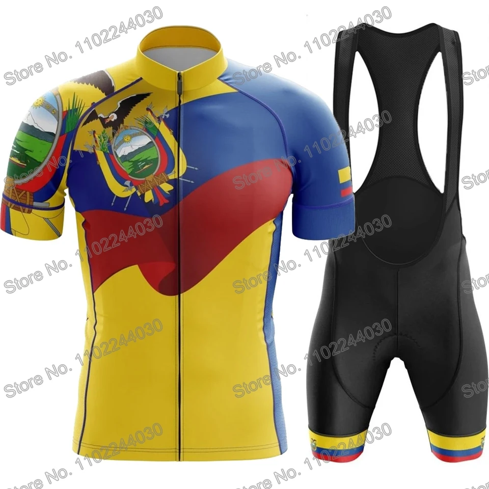 Set Ciclismo Uomo Maglia Corta E Bavaglino – Estate Tuta Bici Imbottita