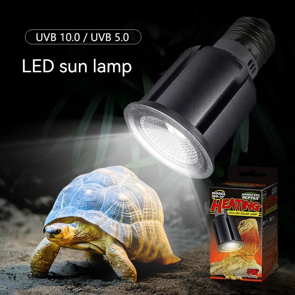 110V/220V Reptile Lamp UVA+UVB Full Specstrum Tortoise Lizard Basking UV Light Amphibians Sun Lamp Sunbathe Heat 5.0/10.0