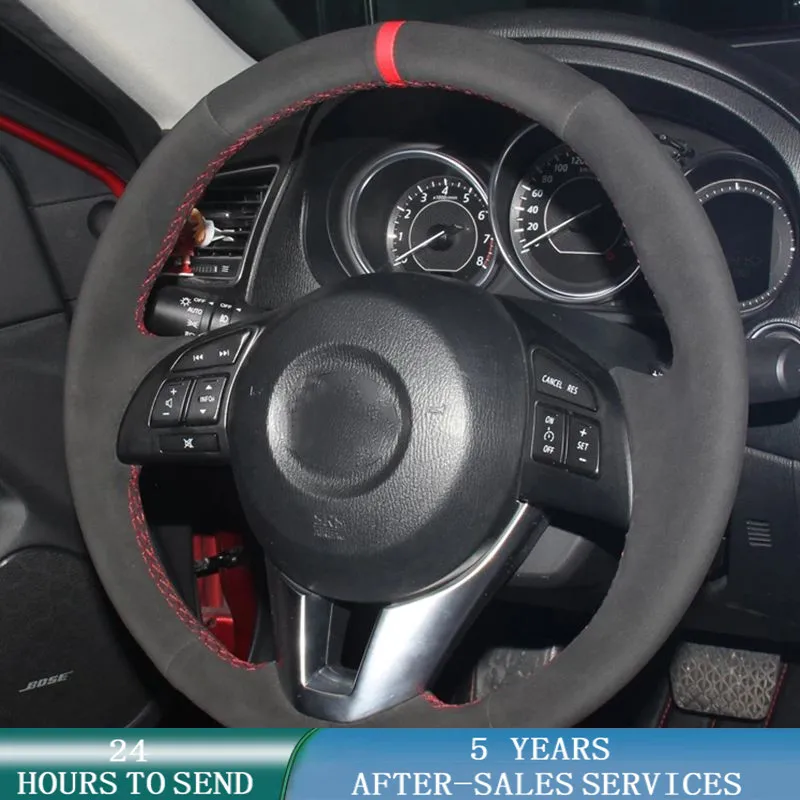 

Индивидуальное Оформление интерьера автомобиля для Mazda 3 Axela 2013-2016 Mazda 6 Atenza 2014-2017 Mazda 2 2015-2017 чехол рулевого колеса автомобиля