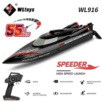 WLtoys WL916 RC Boat 55KM/H Brushless 2.4G Radio Electric High Speed Super Racing Boat Model Water Speedboat Kids Gifts RC Toys 1