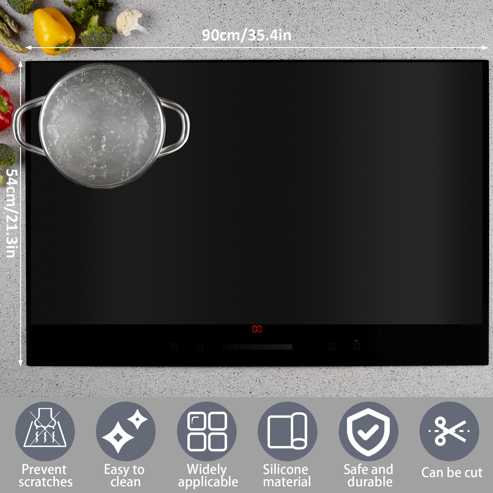 Induction Cooker Protector Mat Silicone Induction Cook Mat Non-Slip Baking Plate Protection Pad Multipurpose Kitchen Accessories induction cooker mat