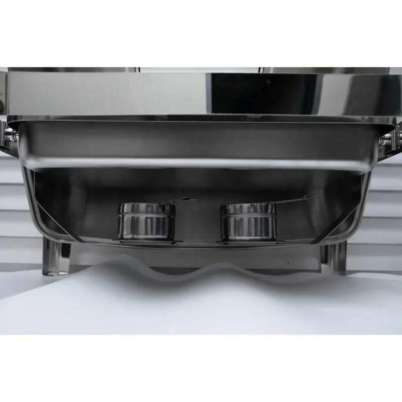Factory Direct Dishes Chafing Dishes Buffet Catering Stainless Steel Round Roll Hot Pot Food Warmer Luxury Buffet Alcohol Stove