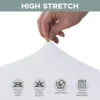 Spandex Rectangle Table Cloth Lycra, Washable and Wrinkle Resistant Table Cover Fitted for Event, Wedding Banquet Party 4
