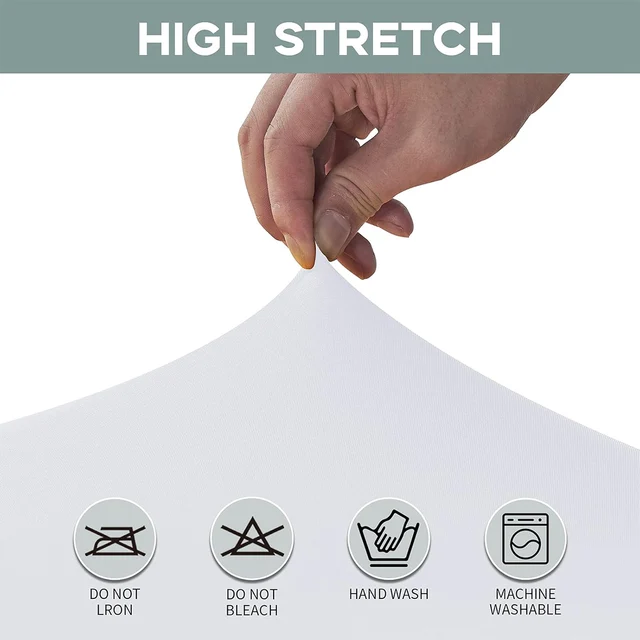 Spandex Rectangle Table Cloth Lycra, Washable and Wrinkle Resistant Table Cover Fitted for Event, Wedding Banquet Party 4