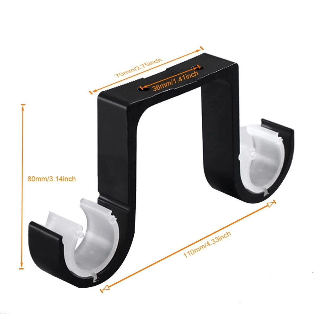 Supporto Doppio Da Soffitto Per Asta Per Tende - 2 Pezzi Supporto Da Soffitto Per Soffitto Bagno Soggiorno Hotel 96245504