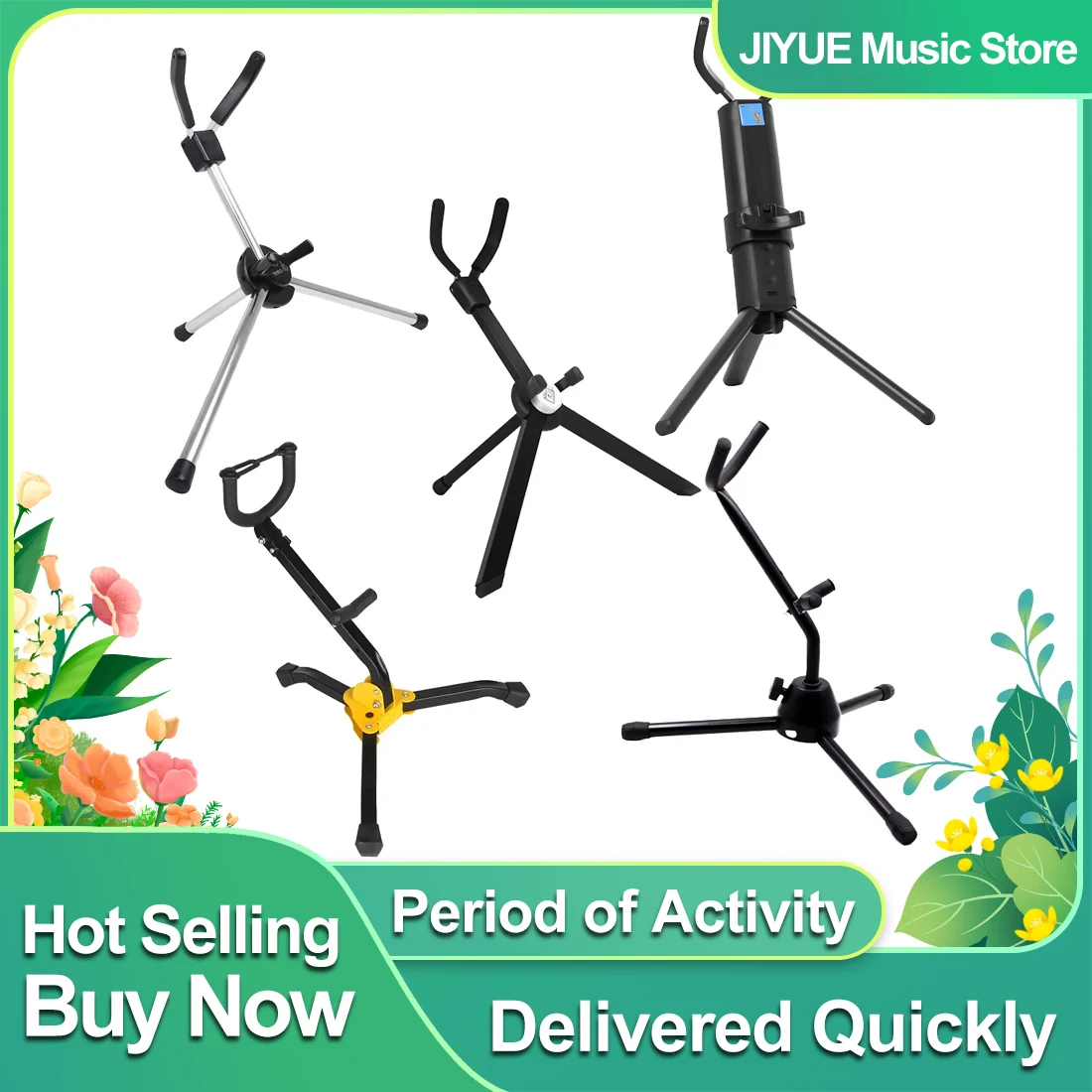 Saxophone Stand Alto Portable Foldable Professional with Metal Legs Tripod Bracket