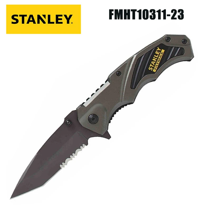 

Stanley FMHT10311-23 Heavy Duty Cutting Knife with Serrated Multifunctional Folding Electrical Wire Stripping Knife.
