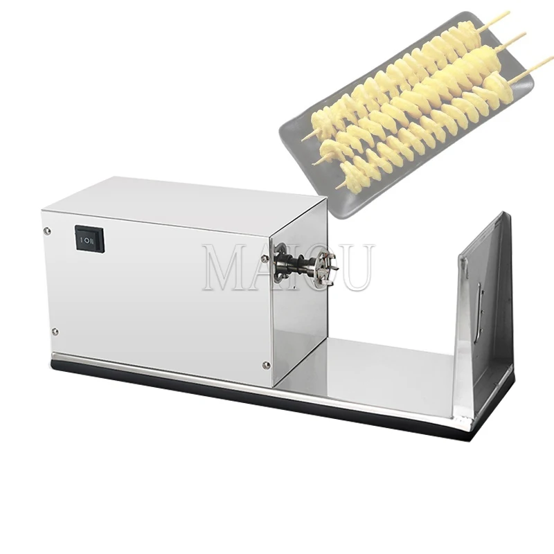 Maquina Eletctrica De Corte De Patatas En Espiral, Torre Giratoria Para Patatas Fritas