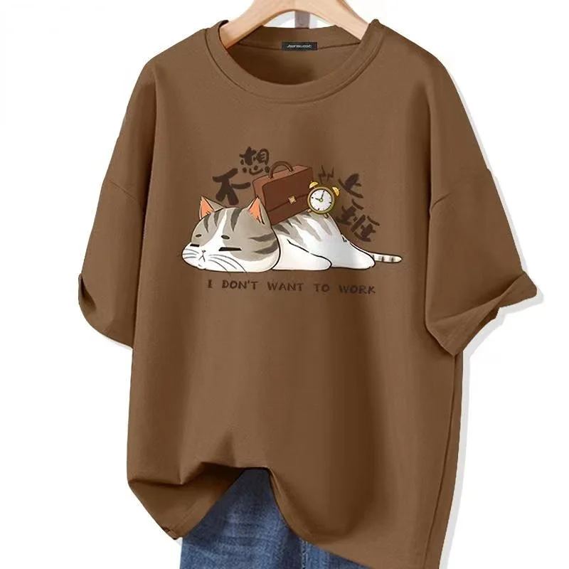 Kawaii Cat Graphic T-Shirt 5