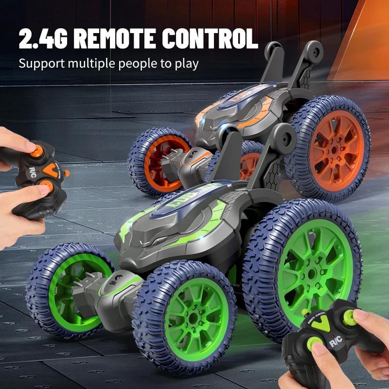 Remote Control Stunt Car with LED Lights and 2.4G Double Sided Driving