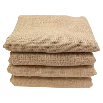 160*50cm Natural Burlap Fabric For DIY Curtain Wall Coverings Xmas Background Decoration Mesh Jute Textile Cloth Sewing Material 1