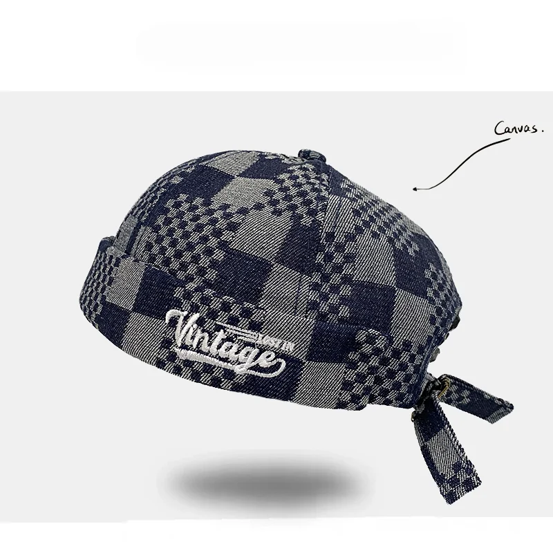 

Spring and Summer New Watermelon Hat Retro American Cargo Cap Hip Hop Beanie Hat Men's Round Hat Female Personality Landlord Hat