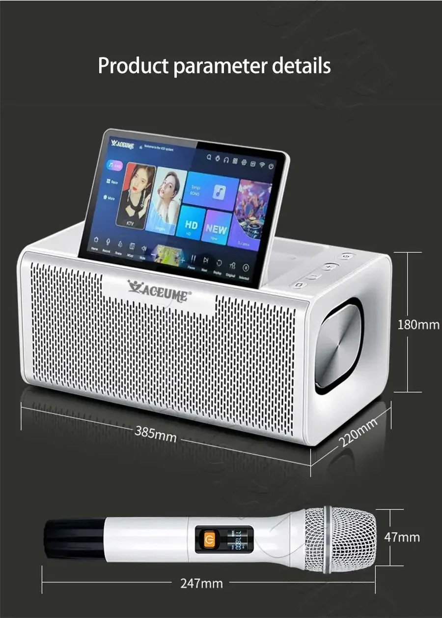 DMS-12TB Touch Screen Karaoke Chinese English Cantonese Taiwanese Songs 10 Inch Touch Screen Karaoke Player Echo Mixing