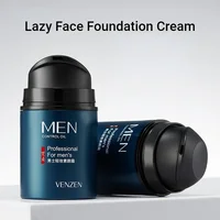 50g Professional Lazy Face Foundation Cream Men Revitalizing Full Coverage Waterproof Makeup Base Brighten Cover Dark Circles 1