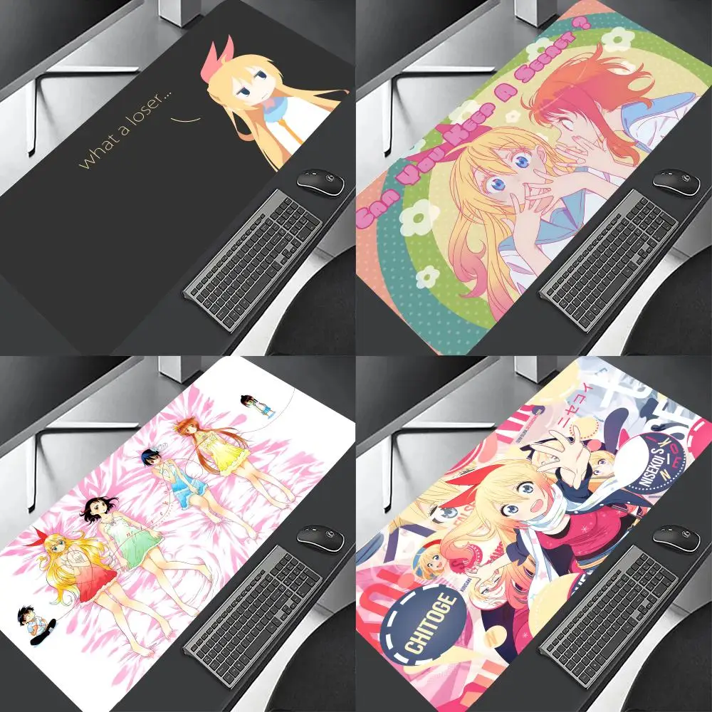 Cartoon N-Nisekois  Mouse Pad Professional E-Sports Mouse Pad Fine Surface Gaming Rubber Mouse Pad Smooth Desk Pad