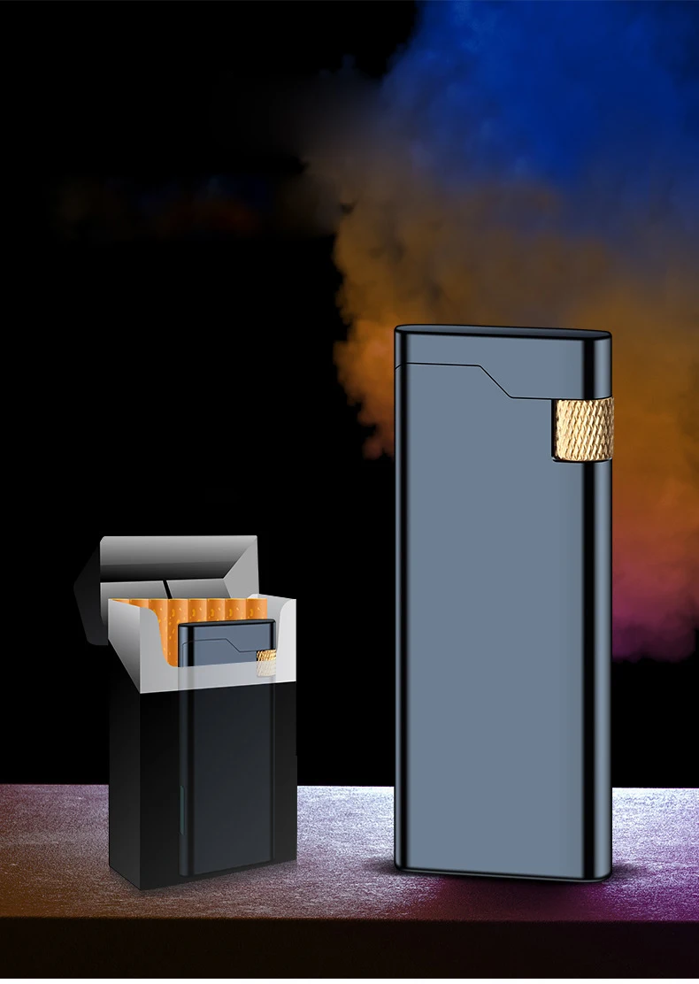 Personality Portable Metal Slender Wheel Lighter Butane Gas Open Flame Lighter Mini Cigarette Lighter Gadget Men's Gift 2025 New