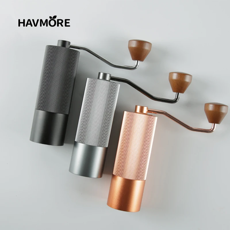 Premium Stainless Steel Manual Coffee Grinder - Burr Mill for Perfectly Ground Coffee