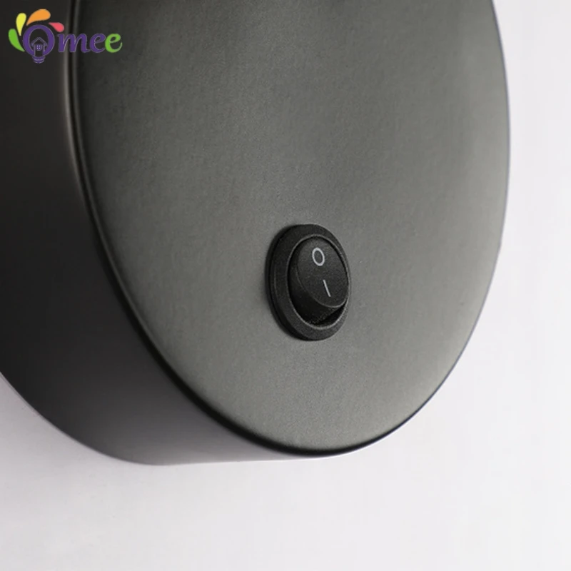 Wall Lamp Black White Modern Aisle Wall Light Adjustable For Bedside Bedroom Lights Corridor sconce AC110-240V GU10 LED Switch