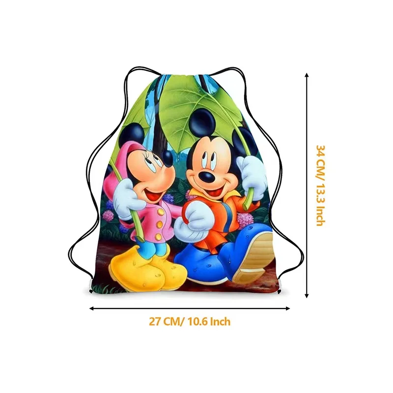 thumbnail image 1 of 6/24pcs Disney The Red Minnie Mickey Mouse Birthday Party Gifts Non-woven Drawstring Bags Kids Favor Swimming School Backpacks, 1 of 5
