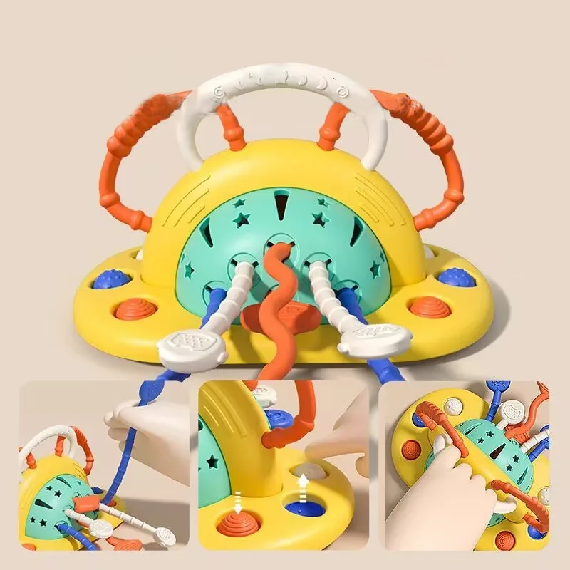 

Детские игрушки, сжимаемая музыкальная ручка, прекрасное действие, силиконовая обеденная тарелка, головоломка, для раннего развития, Детские обучающие игрушки