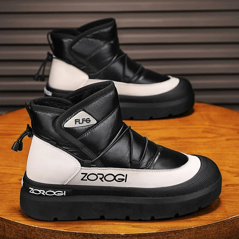 נעלי קרסול עם סוליית שלג עבה, לופרים רכים ונוחים לספורט ולפנאי, לא מחליקים, מוסיפים ולווט, עמידים בפני שחיקה, סניקרס קז'ואליים