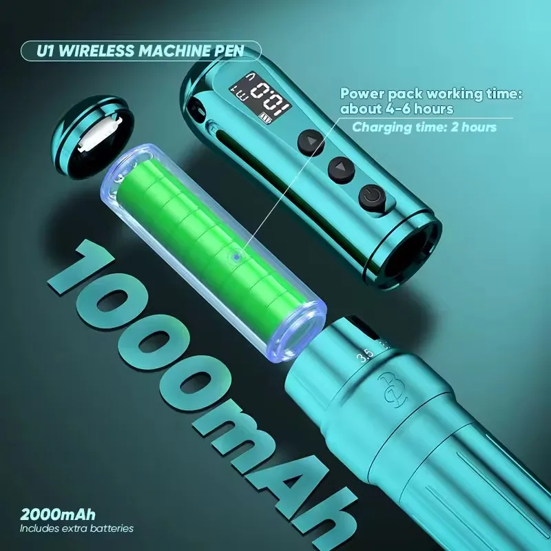 ワイヤレスタトゥーマシン　バッテリー2個付き ワイヤレスタトゥーマシン バッテリー2個付き Amazon.co.jp