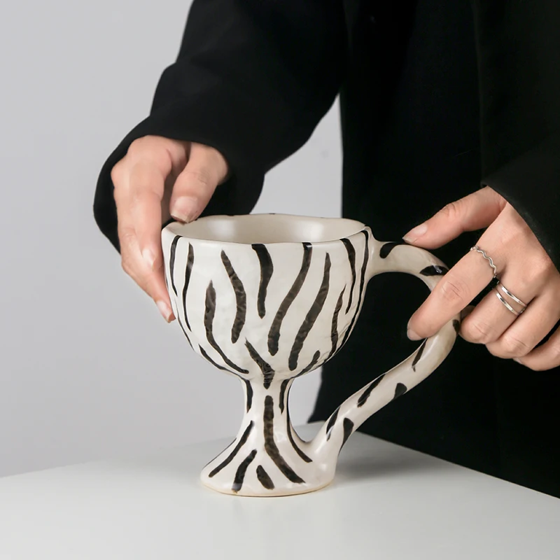 

2023 new high quality matte ceramic hand-made designer coffee mug