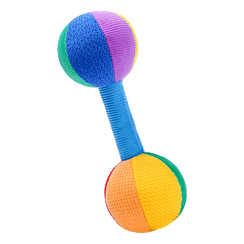 

Детские тренировочные игрушки, мягкая гантеля, штанга, Успокаивающая плюшевая хватка, портативная