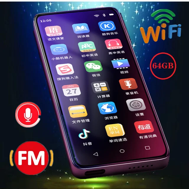 Wifi Bluetooth Android 8.1 MP4 Player 64GB IPS 5.0 Inch Touch Screen Hifi  Music MP4 Video Music Player TF Card Speaker 5000mah - AliExpress