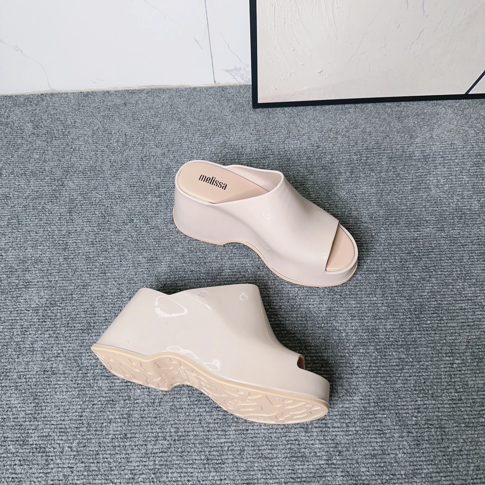 Mini Melissa Women's Flat Jelly Shoes Summer Adult Girls High