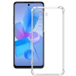 Luxury Soft Silicone Clear Shockproof Airbag Phone Case for Hot 50Pro 4G (Shockproof Case)