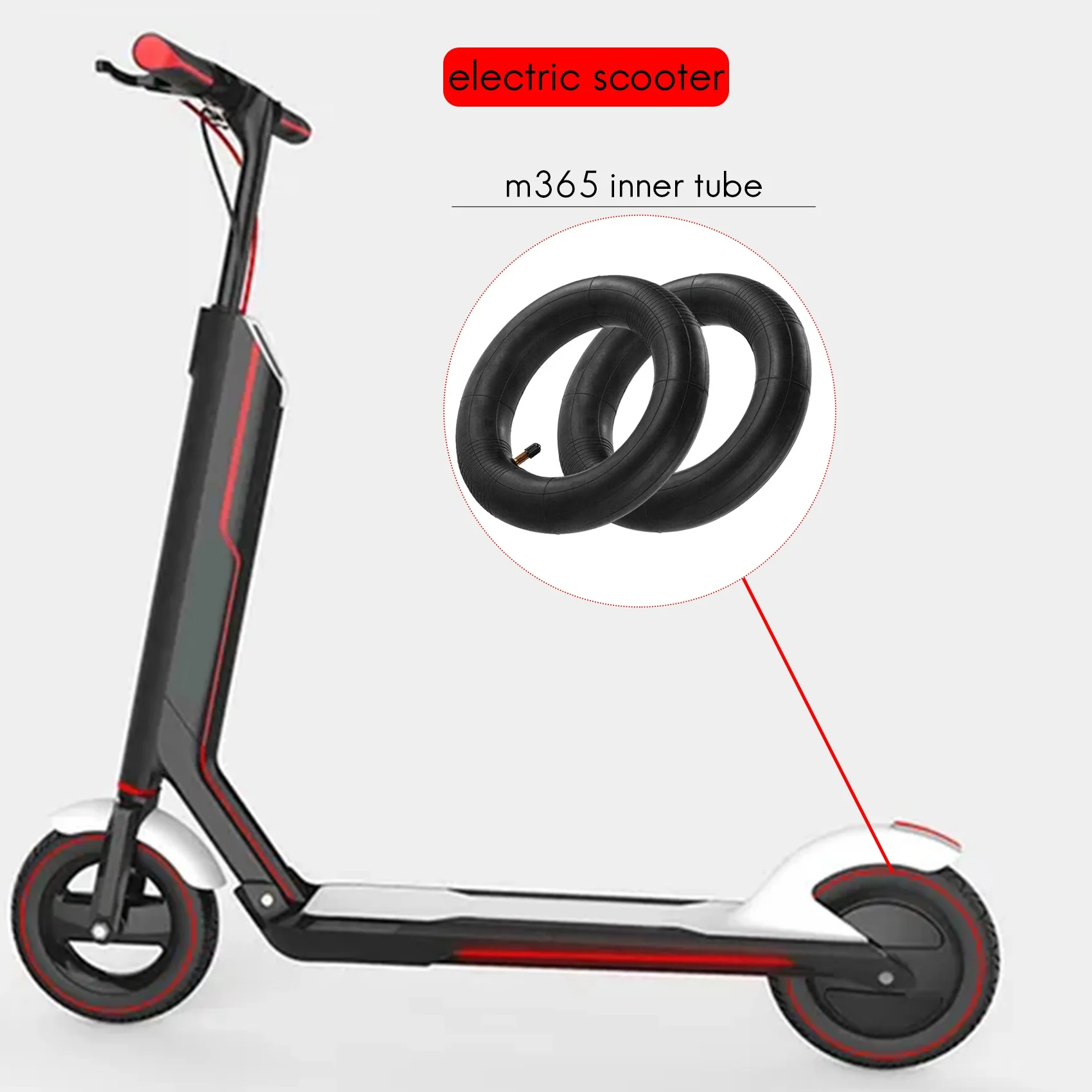2Pcs 8.5-Inch Thick Tyre Inner Tube 8 1/2 X 2 For Xiaomi Mijia M365 Electric Scooter Inflated Spare Tire Replace Tube