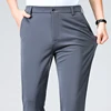 Summer Autumn Thin Trousers Men Formal Dress Suit Pants Work Pants Quality Business Casual Pants Black Wine Red Long Pants 2