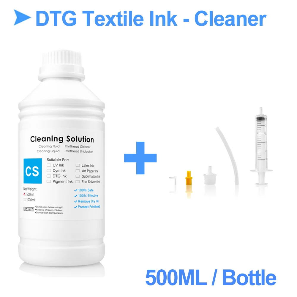 500ml DTG Ink Textile Garment Ink For DX5 DX6 DX7 TX800 I3200 For Epson L1800 1390 R1900 R3000 9600 4800 F2000 F2100 Printer