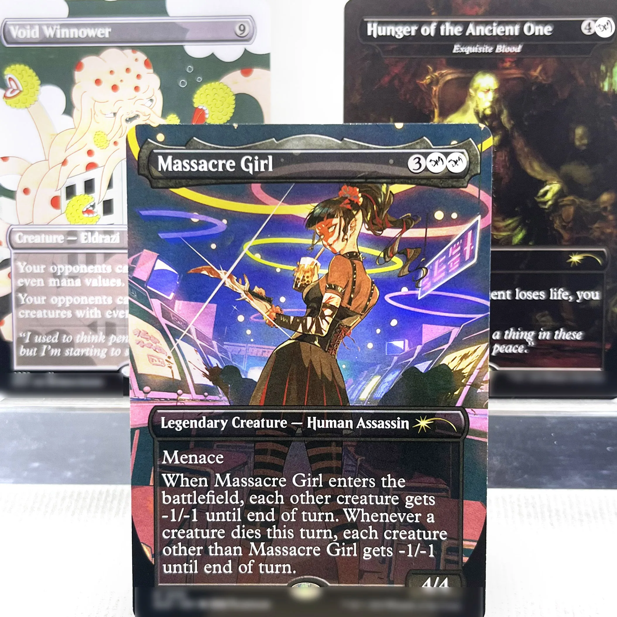 TCG Cards SLD HOLO2-Ⅰ02 German Black Core Massacre Girl Dryad of the Ilysian Grove Bitterblossom Inkmoth Nexu Breeding Pool Card Games