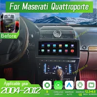 12.3+8.8"Car Radio For Maserati Quattroporte 2004-2012 LCD Air Conditioning Screen Multimedia Player Android15 BT WiFi Carplay 1
