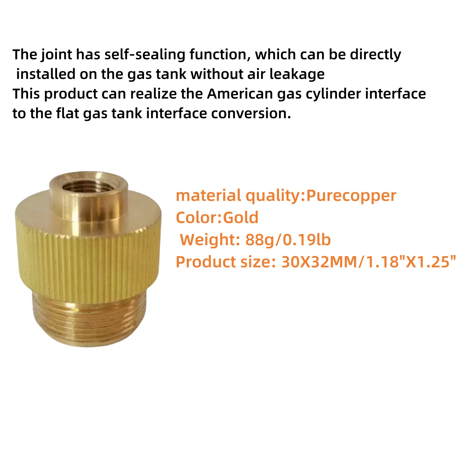Adaptor Canister Gas Convertor 1"-20 UNF Adapter Lindal Valve Canister to 7/16"-28UNF Propane Tank Welding Torch MAPP Gas Cans 6